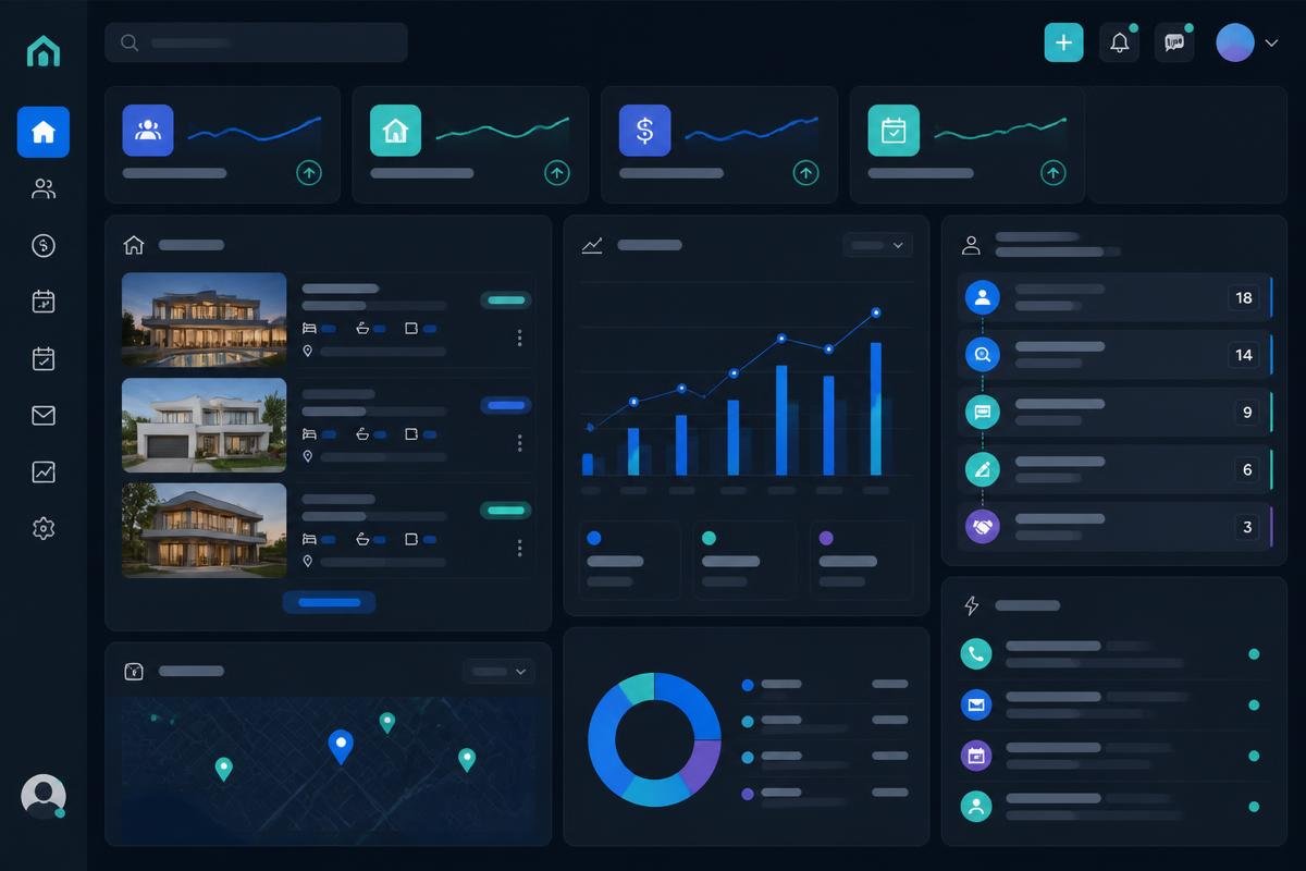 Elite real estate CRM dashboard