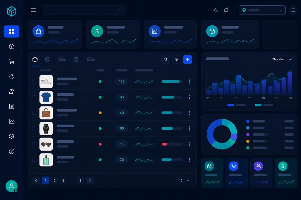 Retail Hub retail ERP dashboard
